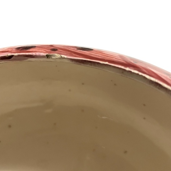 VTG Ceramic Splatter Bowl by Atlantic Mold - Glossy Centerpiece Planter "Page" - Picture 9 of 13